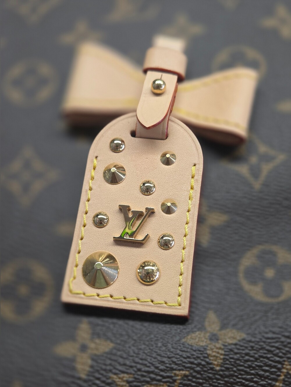 Louis Vuitton Name Tag Murakami Carryall Vachetta with Gold-Tone LV